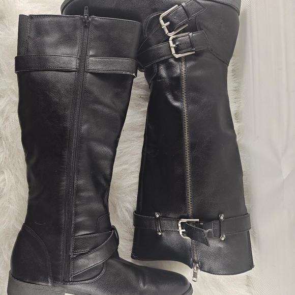 Fergalicious By Fergie Knee High Riding Both side zipper Boots Women's size 11M - Picture 4 of 15